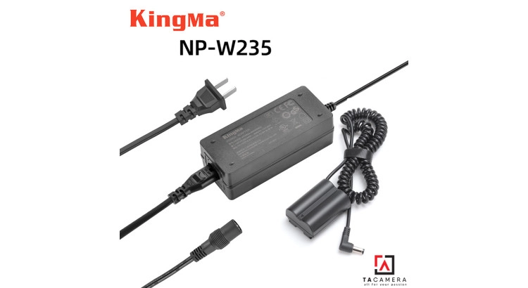 Pin Ảo - Dummy Battery KingMa Cho Fujifilm NP-W235 + Adapter Dùng Nguồn Điện 220v