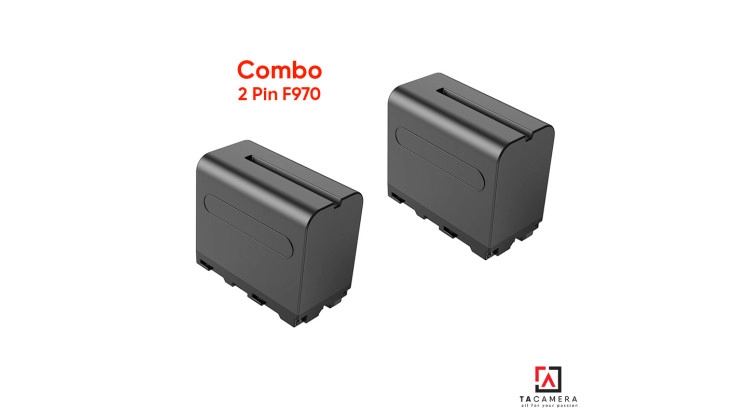 Combo 2 Pin For NP-F970 6600mAh