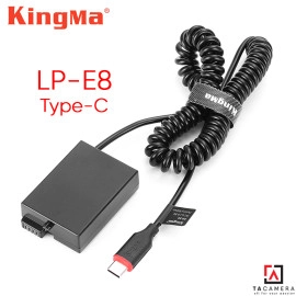 Pin Ảo - Dummy Battery KingMa Cho Canon LP-E8 Cổng Type-C