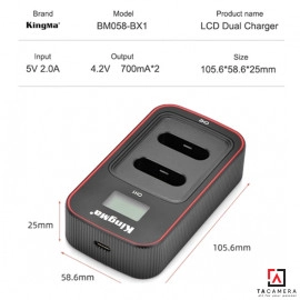 Sạc Đôi KingMa Cổng USB Cho Sony NP-BX1