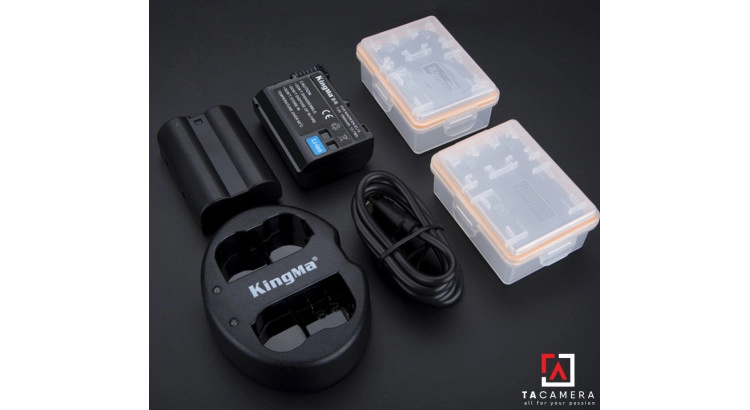 Pin - Sạc Đôi KingMa Cổng USB Cho Nikon EN-EL15