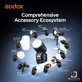 Đèn Flash Godox V100 O TTL Hss 1/8000 For Olympus Panasonic - Tặng Tản Sáng Omni Bouce