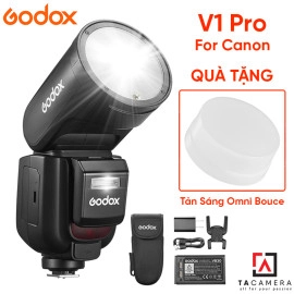 Đèn Flash Godox V1 Pro C - For Canon - Tặng Tản Sáng Omni Bouce