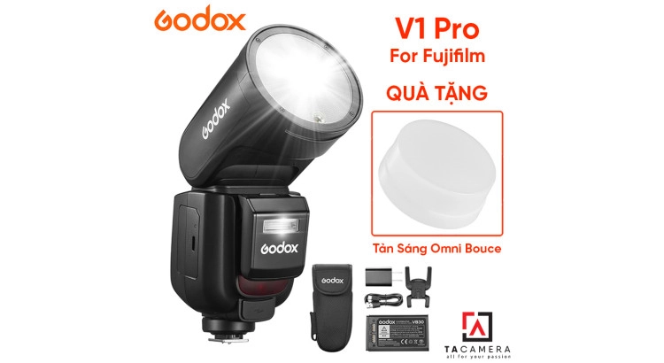 Đèn Flash Godox V1 Pro F - For Fujifilm - Tặng Tản Sáng Omni Bouce
