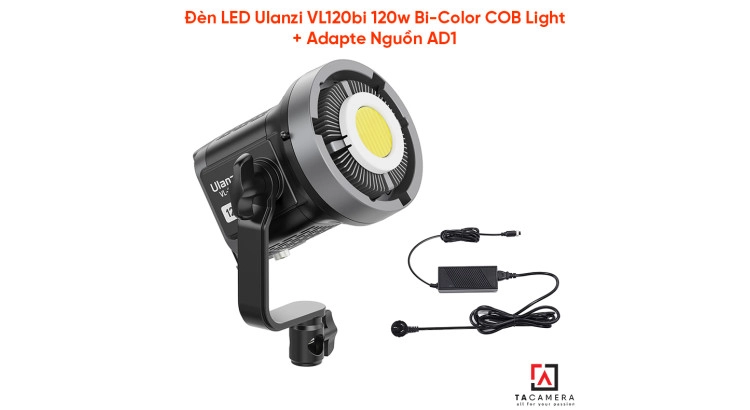 Đèn LED Ulanzi VL120bi 120w Bi-Color COB Light + Adapte Nguồn AD-1
