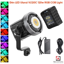 Đèn LED Ulanzi VL120C 120w RGB COB Light + Adapte Nguồn AD-1 + Pin V-Mount Ulanzi BP-VL99