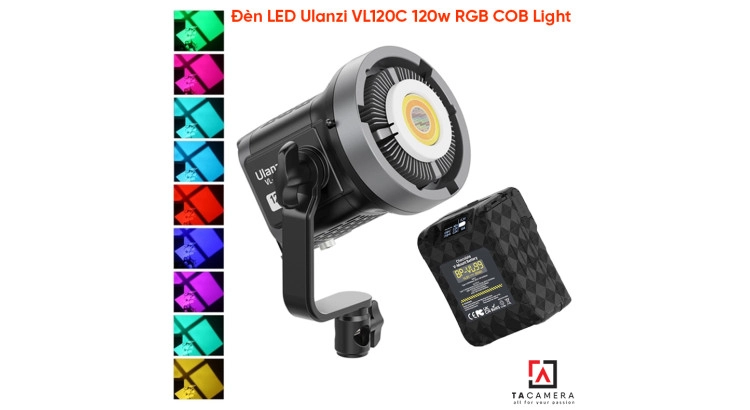 Đèn LED Ulanzi VL120C 120w RGB COB Light + Pin V-Mount Ulanzi BP-VL99
