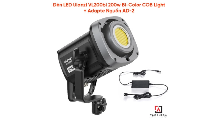 Đèn LED Ulanzi VL200bi 200w Bi-Color COB Light + Adapte Nguồn AD-2