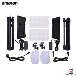 Đèn LED Amaran Pano 60c 60W RGBWW Full Color - 2 Light Kit - Màu Trắng