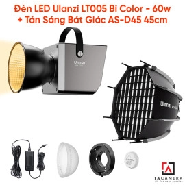 Đèn LED Ulanzi LT005 Bi Color - 60w + Tản Sáng Bát..