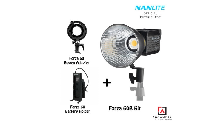Đèn LED NanLite Forza 60B Bi-Color LED Monolight Combo Kit - Hàng Chính Hãng - BH 12T