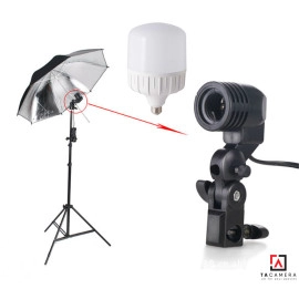Combo Đui Đèn Đơn E27 + Bóng Đèn LED 50w + Chân Đèn 200cm