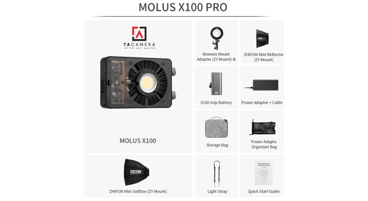Đèn LED Sáng Liên Tục Zhiyun Molus X100 Bản Pro