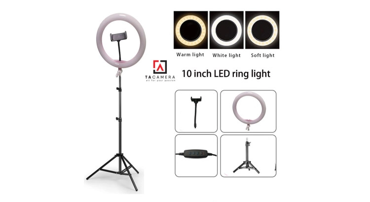 Đèn LED Ring Light 26cm - Tặng Kèm Chân Đèn