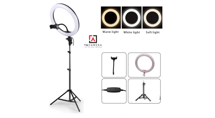 Đèn LED Ring Light TA330 33cm - Tặng Kèm Chân Đèn