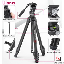 Chân Máy Ảnh - Tripod Ulanzi Coman Zero V Travel - Carbon
