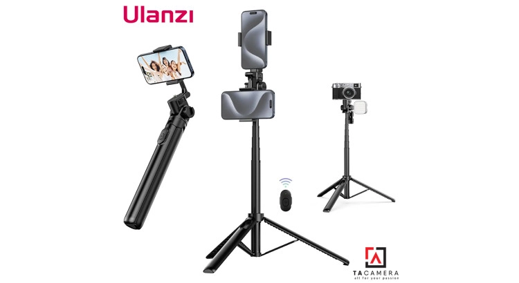 Gậy Chụp Hình Selfie Kiêm Tripod Ulanzi MT-70 - Có Remote - Hỗ Trợ 2 Điện Thoại Cùng Lúc