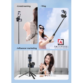 Gậy Chụp Hình Selfie Kiêm Tripod Ulanzi MT-70 - Có Remote - Hỗ Trợ 2 Điện Thoại Cùng Lúc