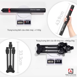 Gậy Selfie Kiêm Tripod Ulanzi AT-03 + AT-04 Chất Liệu Hợp Kim Nhôm Tải Trọng 5kg