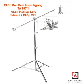 Chân Đèn Kèm Boom Ngang TA 28311 - Chân Meking 2,8m + 1 Arm 1,25m + 2 Khớp CK1