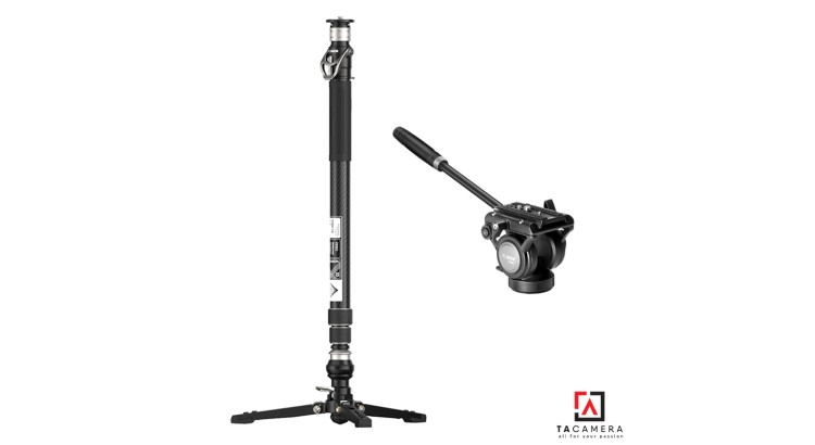 Chân Máy Ảnh - Monopod YC Onion Pineta Pro Monopod Carbon Fiber Siêu Nhẹ Lightweight Travel Tháo Lắp Nhanh Kèm Đầu Dầu FH60S