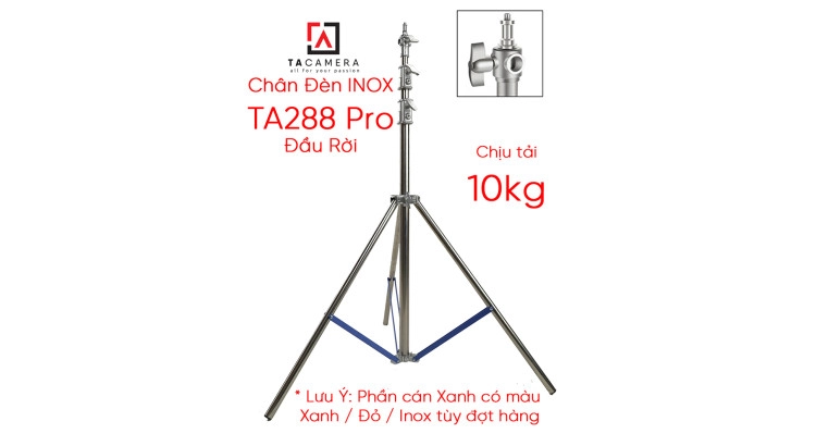 Chân Đèn Inox Lớn TA288 Pro - Đầu Rời - 2,8m