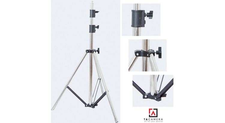 Chân Đèn Light Stand Inox 4m - Ống To - Rất Chắc Chắn