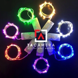 LED Fairy Lights - Đèn Đom Đóm - Size 2m 20 Bóng Nguồn Pin 2032
