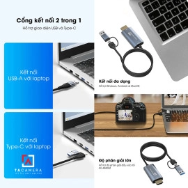 Bộ Capture Livestream Z36B HDMI Ra Type-C / USB 3.0 - Dài 1.8m