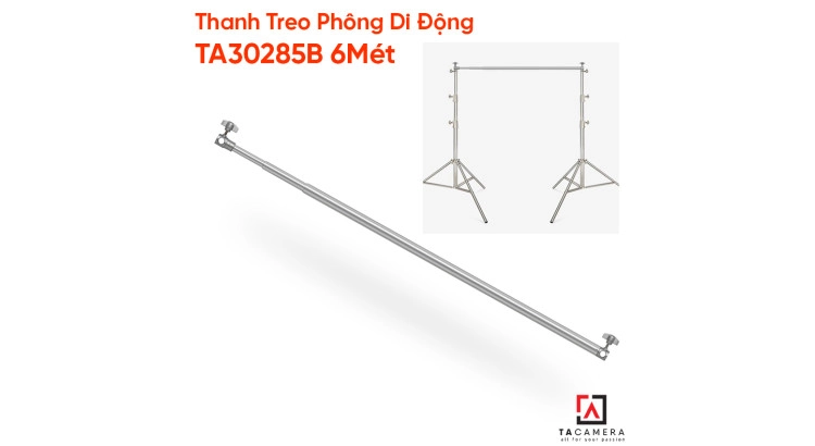Thanh Treo Phông Di Động Inox TA30285B - Dạng Rút - 6m