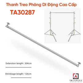 Thanh Treo Phông Di Động Inox TA30287 Cao Cấp - Dạng Lắp - 3m