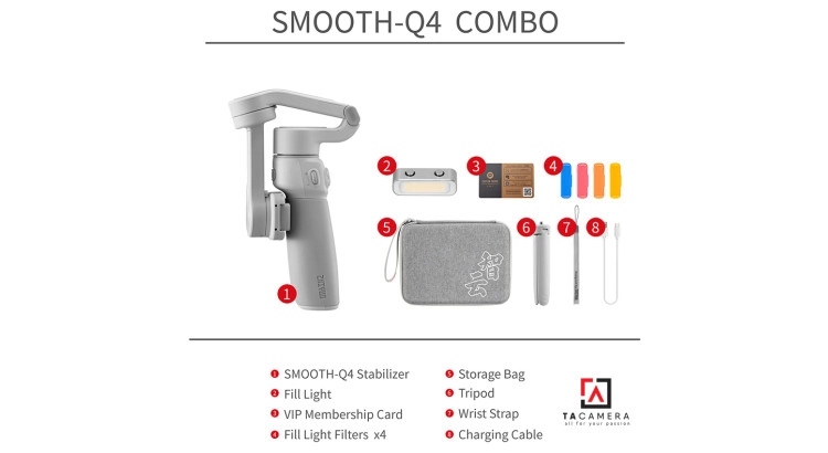 3148a	Gimbal Chống Rung Điện Thoại Zhiyun Smooth Q4 - Bản Combo
