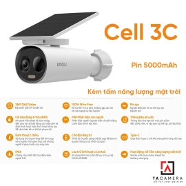 Kèm Thẻ Nhớ 64Gb - Camera Ngoài Trời Imou Cell 3C IPC-K9DCP-3T0WE-V2 2K 3MP Kèm Pin Năng Lượng Mặt Trời