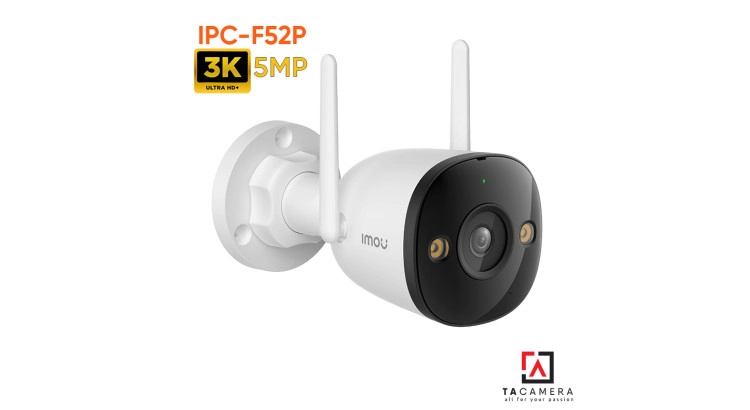 Camera Wifi Ngoài Trời Imou Bullet 2C IPC-F52P 5MP 3K - An Ninh Tối Ưu, Cảm Biến Chuyển Động, Chống Nước IP67