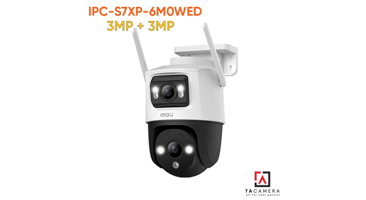 Camera Wifi Ngoài Trời 2 Ống Kính Imou IPC-S7XP-6M0WED 6MP (3MP+3MP) Đàm Thoại 2 Chiều, Cảnh Báo Chủ Động