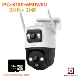Kèm Thẻ Nhớ 64GB - Camera Wifi Ngoài Trời 2 Ống Kính Imou IPC-S7XP-6M0WED 6MP (3MP+3MP) Đàm Thoại 2 Chiều, Cảnh Báo Chủ Động