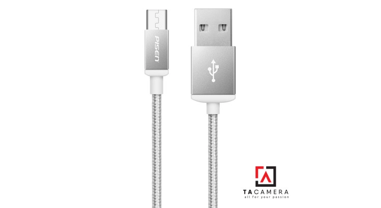 Cáp sạc Pisen cổng Micro USB dây dù cao cấp