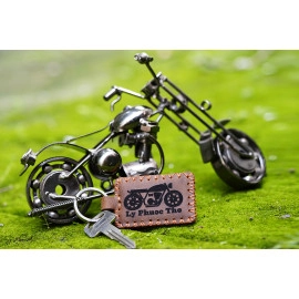 Móc khóa Da Bò khắc Tên TA5041