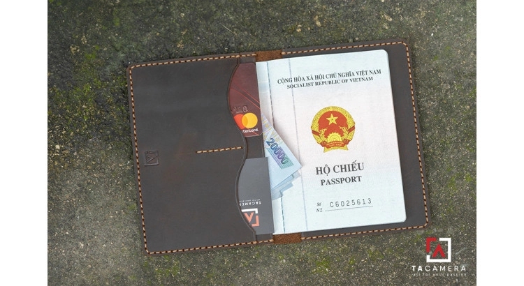 Ví Passport Da Bò Handmade TA5047