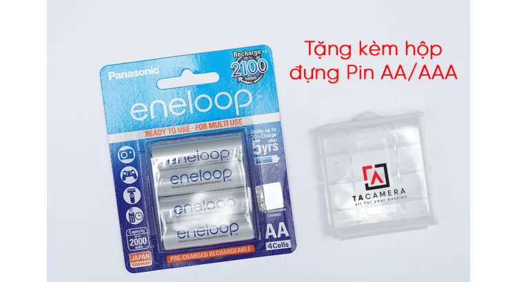 Pin Eneloop AA - Trắng