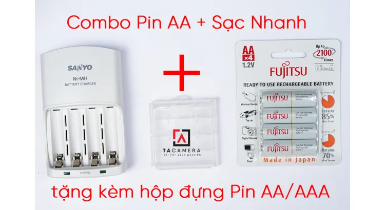 Combo Pin AA Fujitsu + Sạc Nhanh