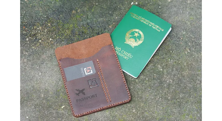 Ví Passport Da Bò Handmade TA5046