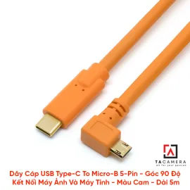 Dây Cáp Type-C To Micro-B 5-Pin - Chụp Ảnh Flatla..